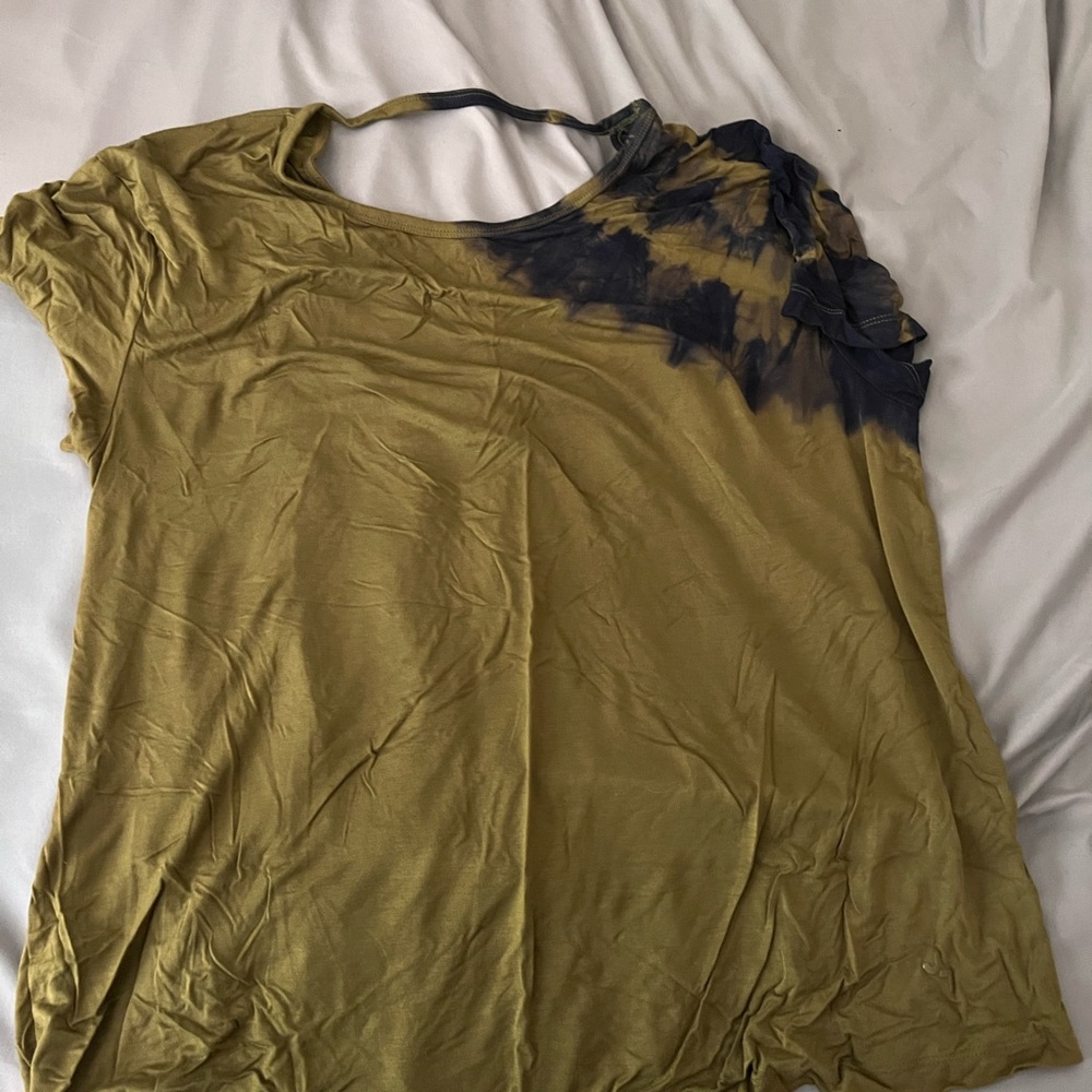 JoyLab Olive and Navy Tie-Dye Shirt